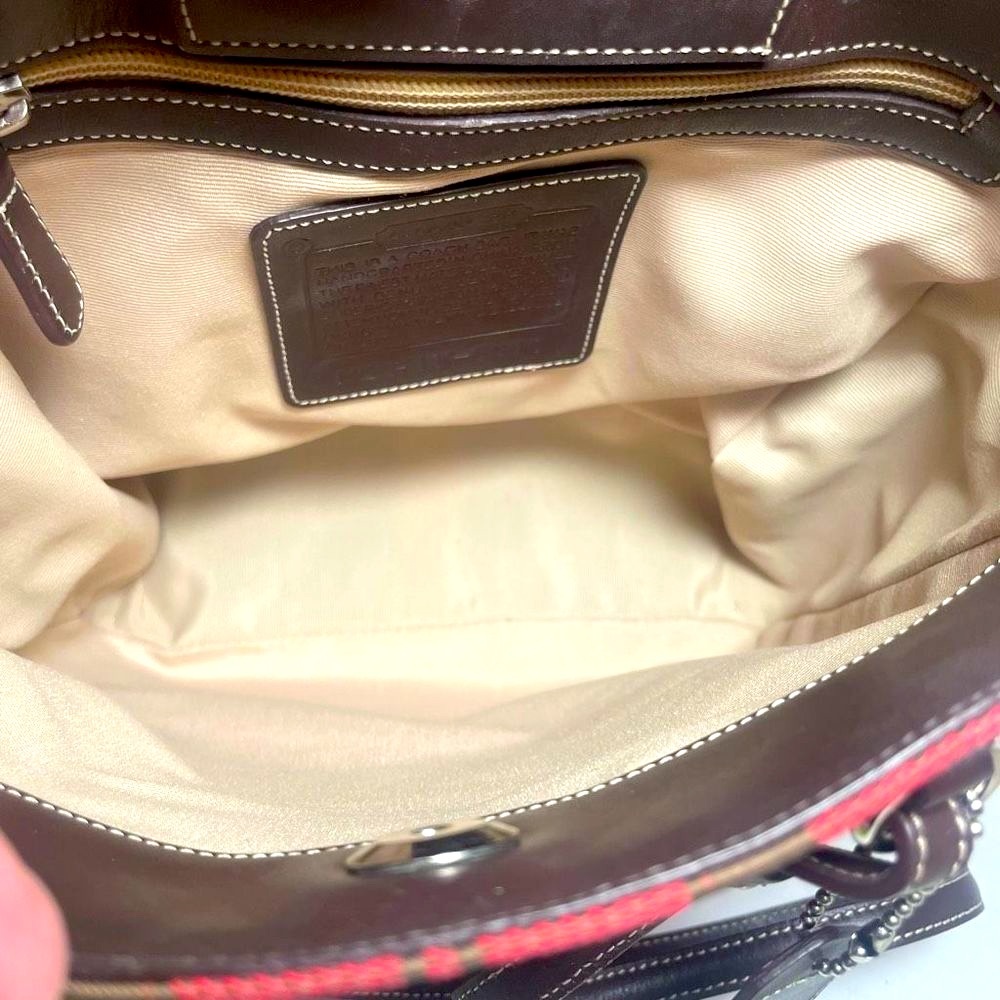 Coach Signature series tapestry and leather handbag PRICE..IS..VERY…FIRM! - Picture 13 of 16